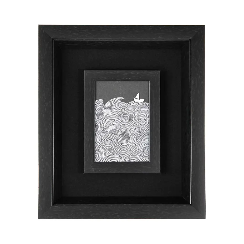 تابلو قایق و دریا 35*30